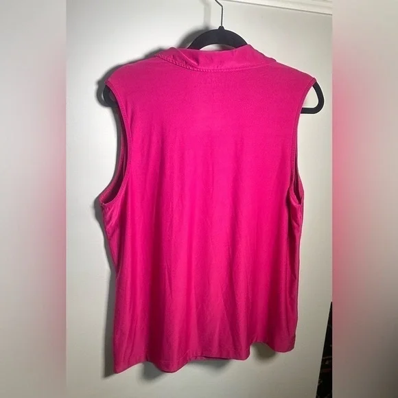 Croft & Barrow Pink Sleeveless Polo 1X - Picture 4 of 4